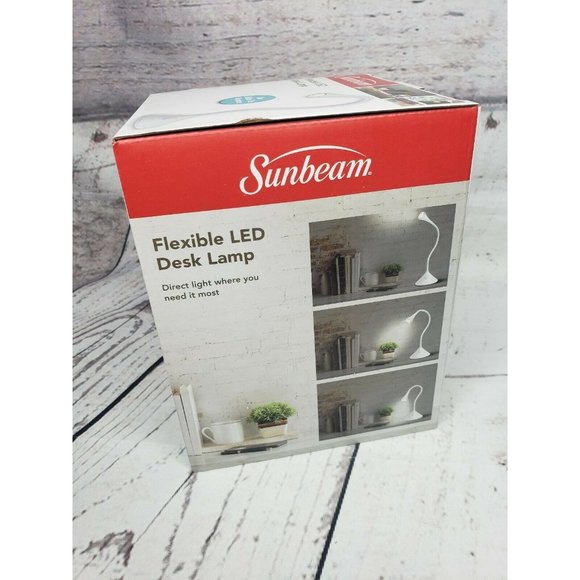 Lot Of 2 LED Gooseneck Desk Lamp Energy Star Beam Angle Sunbeam Light New - Picture 3 of 11